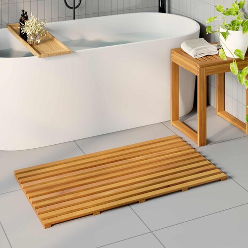  Prostirka za kupanje Smeđa 100 x 53 x 2,5 cm boja drva Cijene