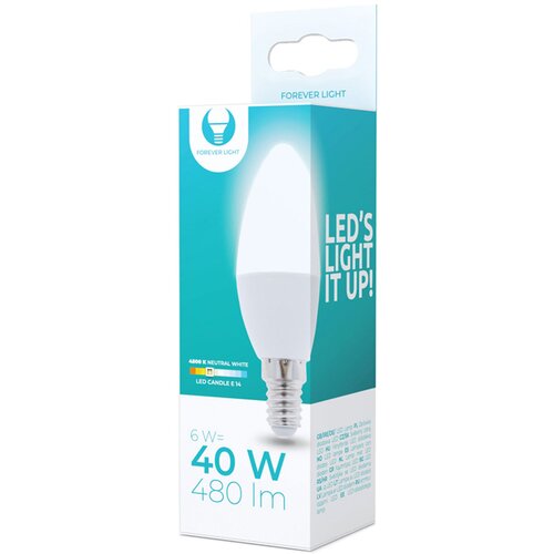  LED E-14 6W C37 4500K Forever Cene