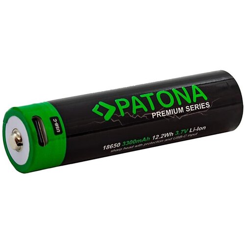 Patona 18650 Li-Ion akumulatorska baterija 3350 mAh PREMIUM 3,7 V sa USB-C punjenjem Cene