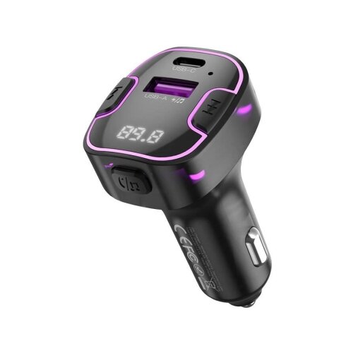 XO FM predaјnik BCC12, Bluetooth + punjač za automobil, 3.1A, crni Slike