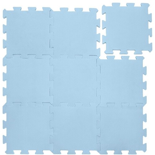Zopa puzzle podloga od pjene 30 &amp;times; 30 cm (9 kom) Floral Blue Slike