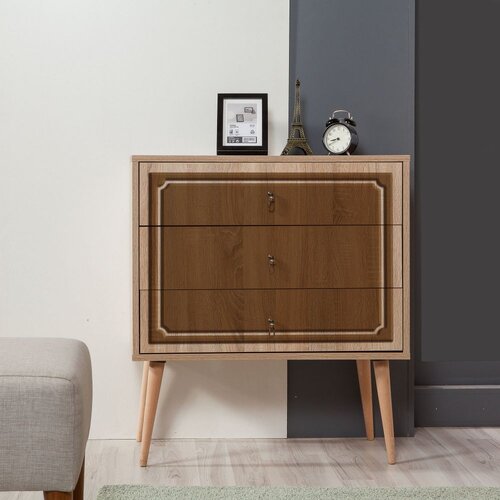  Komoda s ladicama Trio-622, 80x90x40 cm, Smeđa Cene