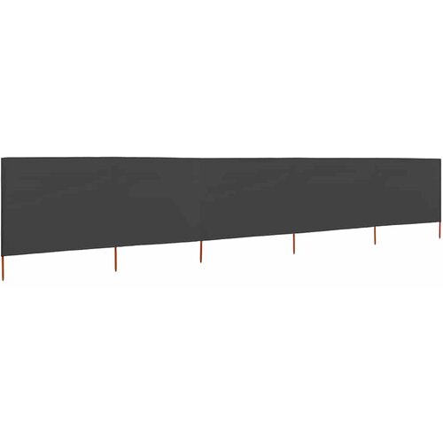  Vjetrobran s 5 panela od tkanine 600 x 120 cm antracit Slike