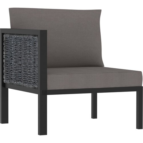  Modularna kutna sofa od poliratana s desnim naslonom antracit Slike