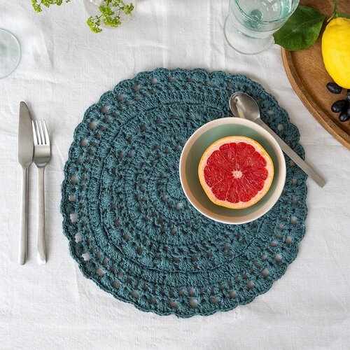 Rex London Podmetač od mje&amp;scaron;avine pamuka &amp;oslash; 35 cm Crochet &amp;ndash; Slike