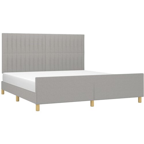  Okvir za krevet bez madraca svjetlosivi 160 x 200 cm od tkanine Slike
