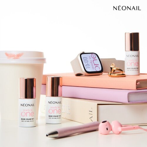 NeoNail Ready In One 3in1 UV Gel Polish gel lak za nohte z diamantnim prahom odtenek 09 One Pastel Lilac 7.2 ml Slike