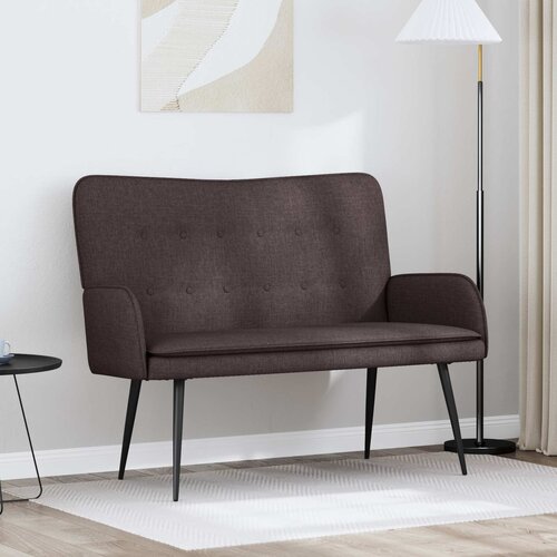 SOFA za dvije osobe Tamno smeđa 115 x 61 x 87 cm tkanina Slike