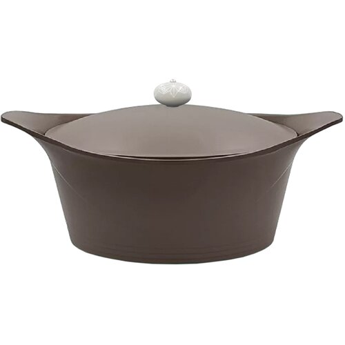 Cookut Kozica s pokrovom Incredible Cocotte Mocha 28cm / rjavo-siva / aluminij, (20828758) Cene