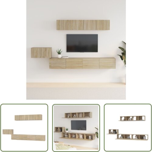 The Living Store Komplet TV omaric 5-delni sonoma hrast inženirski les - Komplet TV Omaric, (21738248) Cene