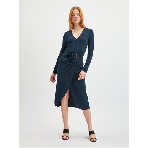 Orsay Dark blue ladies sheath dress - Women Slike