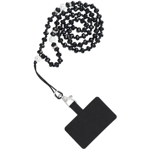  Privjesak za telefon CRYSTAL DIAMOND / dužina kabla 74cm (37cm u omči) / oko vrata - crni Slike