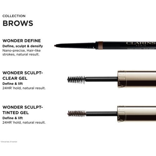 Clarins Wonder Sculp Eyebrow Gel gel za obrvi odtenek 00 clear 5 ml Slike