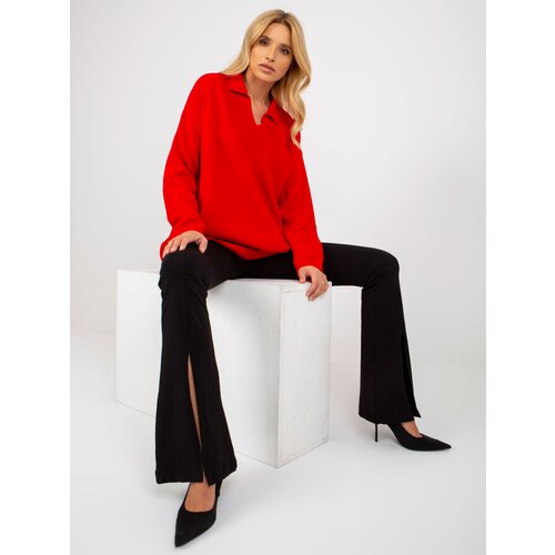 RUE PARIS Sweater-LC-SW-2261.00P-Red Cene