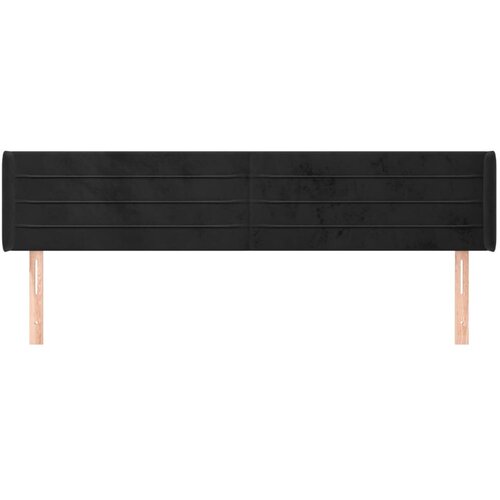  Uzglavlje s u&amp;scaron;ima crno 203x16x78/88 cm bar&amp;scaron;unasto Slike