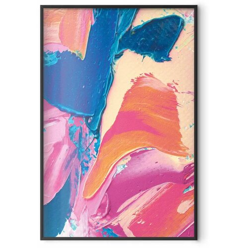  Plakat Colorful Expression - strong contrasts in an energetic composition 40x60 Crni okvir Cijene