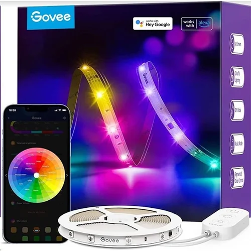 GOVEE LED set RGBIC Basic, Wi-Fi, Bluetooth, IP 20, 10 m