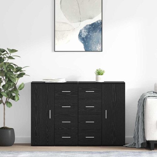  Komode s ladicama Corona 2 pcs Crni hrast 59 x 39 x 80 cm Cene