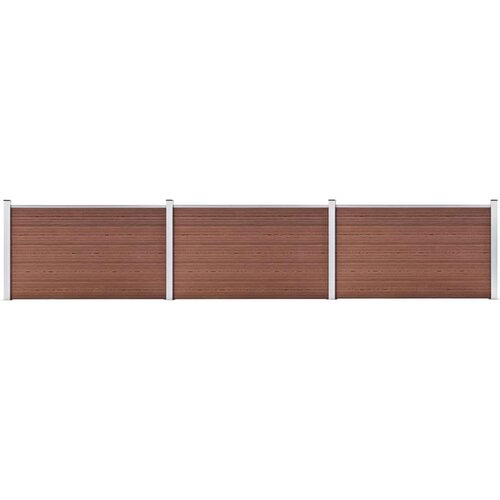 VidaXL Vrtna ograja WPC 526x106 cm rjava Slike
