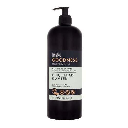 Baylis &amp;amp; Harding Goodness Oud, Cedar &amp;amp; Amber naravni gel za prhanje 1000 ml Slike