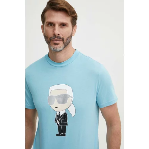 Karl Lagerfeld Bombažna kratka majica moška, 542251.755071