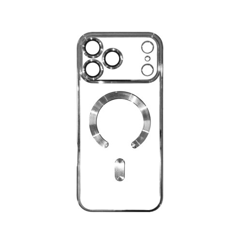  Silikonska futrola Magsafe Iphone 18 Pro Max SILVER Slike