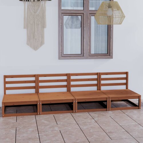  The living store vrtni kavč &amp;scaron;tirised medeno rjave barve trdna borovina - vrtni kavč, (21454552) Slike