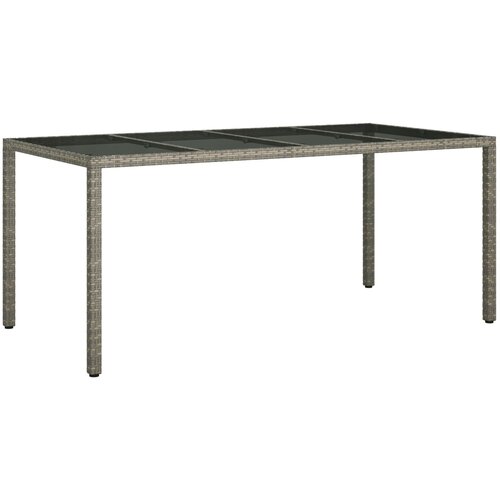 VidaXL Vrtni Stol za Ručavanje Sivi 190x90x75 cm Poly Rattan Slike