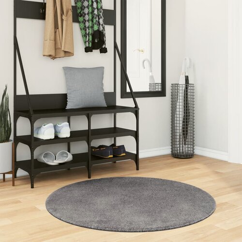 vidaXL Preproga HUARTE s kratkimi vlakni mehka pralna antracit Ø100 cm Cene