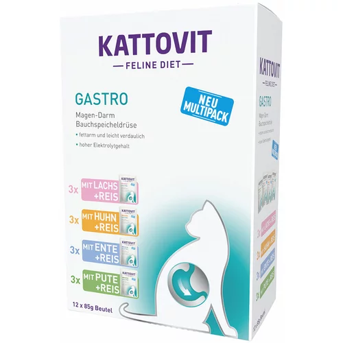 Kattovit Gastro vrećice 12 x 85 g - miješano pakiranje - Miješano pakiranje (4 vrste)