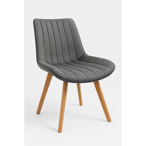 MODUL Trpezarijska stolica Linea Wood, Siva Cene