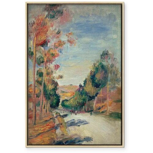  Slika - Pierre-Auguste Renoir &amp;ndash; Paysage d\&amp;#039;Essoyes 40x60 U prirodnom drvenom okviru Slike
