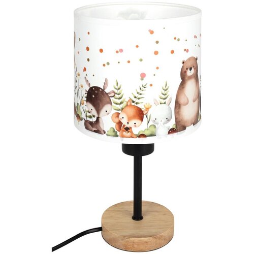 Brilagi Stona lampa BOBO WOOD 1xE27/25W/230V hrast/crna/bela/sa životinjskim motivom Slike