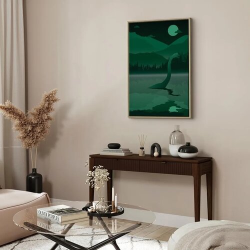  Slika - Loch Ness (1 Part) Vertical 40x60 U prirodnom drvenom okviru Cene
