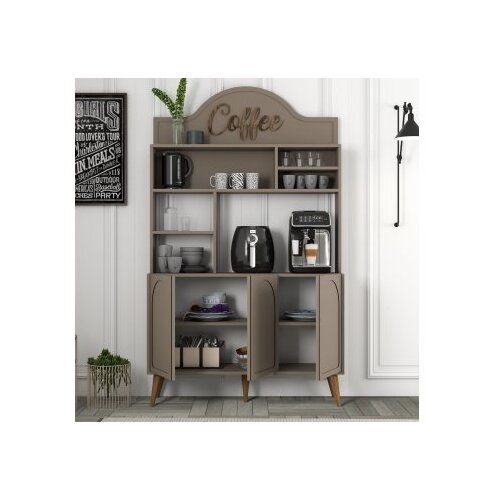 Hanah home komoda lyon 120 - atlas, walnut atlaswalnut coffee bar cabinet Slike