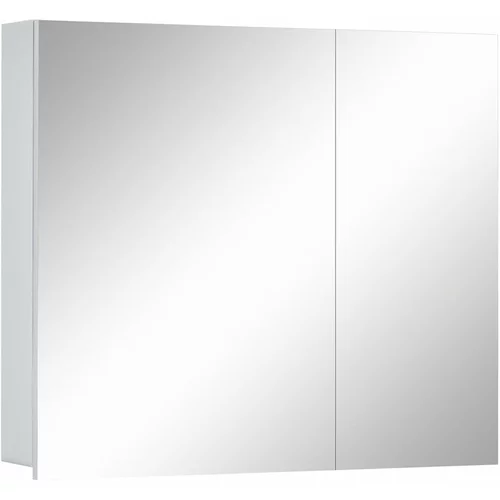 Støraa Bijeli zidni kupaonski ormarić sa ogledalom Wisla, 80 x 70 cm