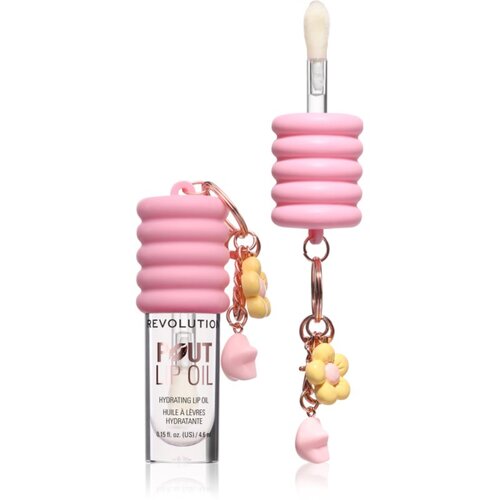 Revolution Pout Lip Oil With Charm ulje za usne na ključeve Pink Charm 4.6 ml Slike