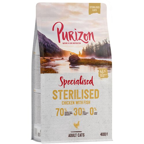 Purizon Adult Sterilised piletina i riba - bez žitarica - 400 g Cijene