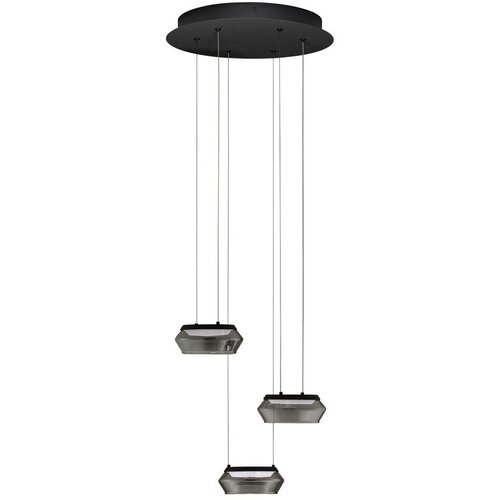 Nova Luce Mat črna steklena LED zatemnitvena viseča svetilka &oslash; 35 cm Jailyn &ndash; Cene