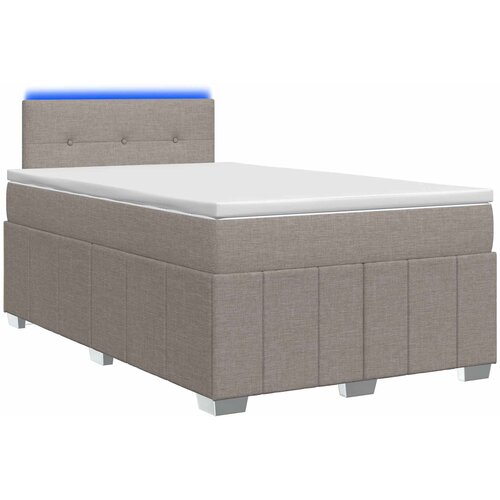  Boxspring krevet s madracem Sivosmeđa 120 x 190 cm Tkanina Slike