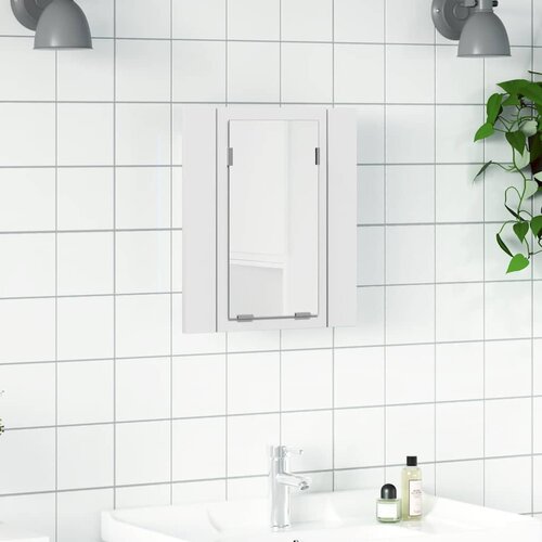  LED kupaonski ormarić s ogledalom bijeli 40x12x45 cm akrilni Cene