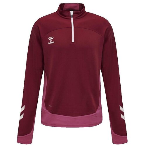 Hummel Puloverji Sweatshirt hmlLEAD Half Zip Bordo Cene