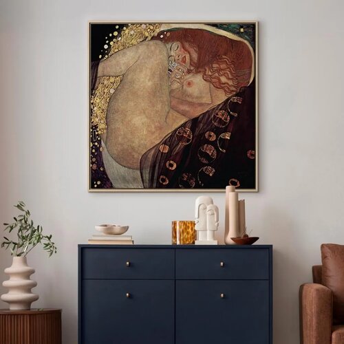  Slika - Gustav Klimt – Danae 80x80 U prirodnom drvenom okviru Cene
