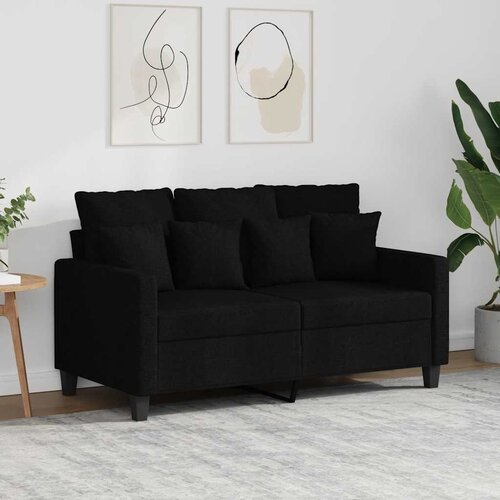  Dvosjed od tkanine crni 120 cm Cijene