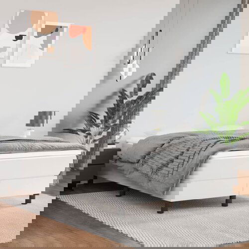 The Living Store Posteljni okvir bel 120x200 cm umetno usnje - Box Spring Posteljni Okvir, (21515419) Slike