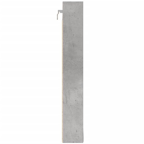  Vitrina siva boja betona 100x8,5x58 cm konstruirano drvo Slike