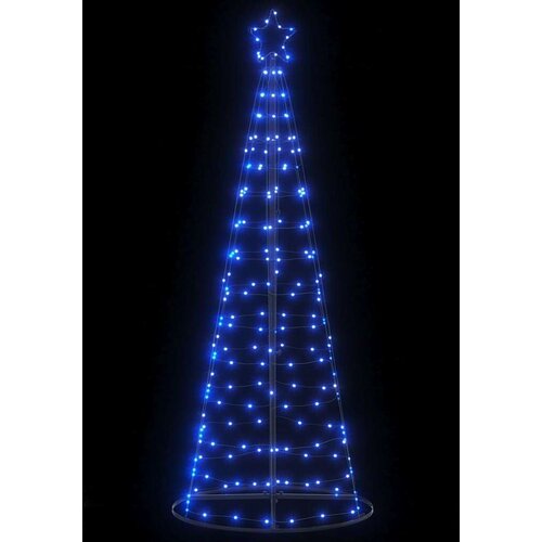 vidaXL Osvetljena novoletna jelka stožec 200 LED modra 182 cm Cene