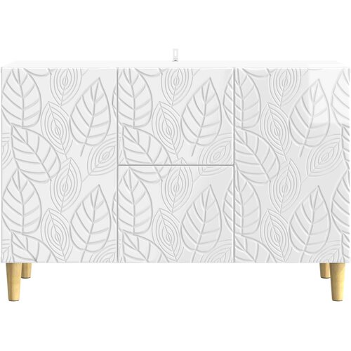  Kreveta Bijela visokog sjaja 89 x 34,5 x 60 cm Slike
