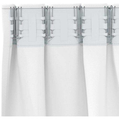  Zavjese za blackout s prstenovima 2 pcs Bjela svijetla Slike