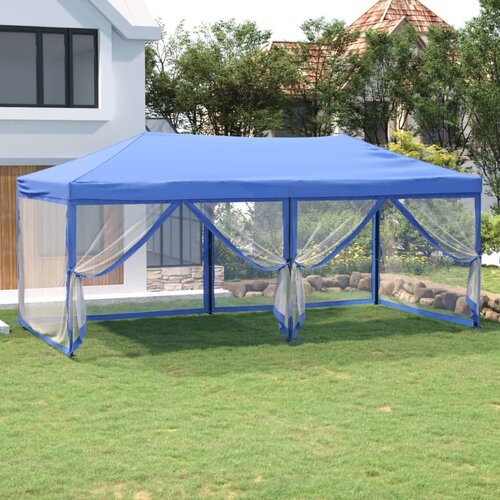 VidaXL Sklopivi &amp;scaron;ator za zabave s bočnim zidovima 3 x 6 m plavi Slike